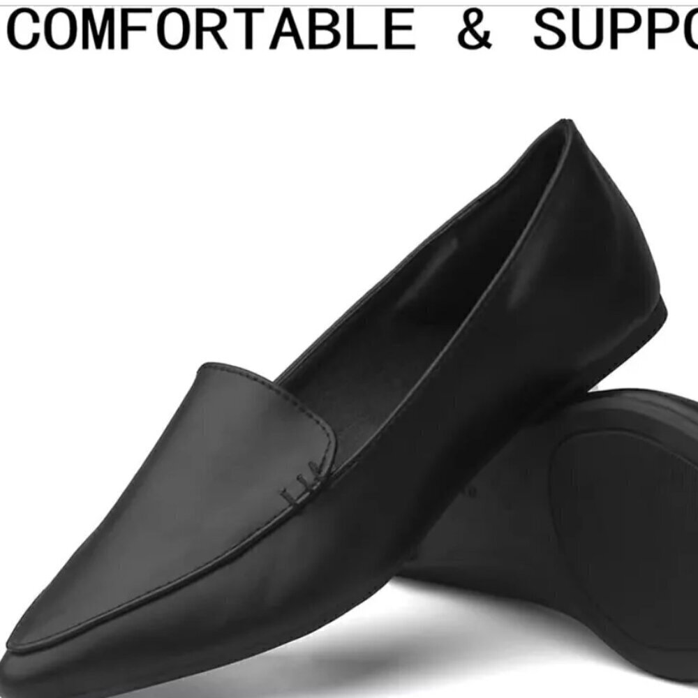 MUSSHOE Loafers Comfortable Pointed Toe Women's Loafer flat 10